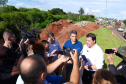 Obra de recuperação emergencial da PR-323 em Umuarama; visita técnica