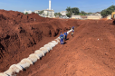 Andamento da obra de implantação do viaduto da PUC