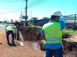 Andamento da obra de implantação do viaduto da PUC