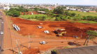 Andamento da obra de implantação do viaduto da PUC