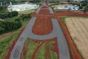 Vista geral de trecho Interseção presídio já com camada de sub-base posicionada