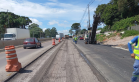 Serviços no viaduto, pista central e vias de acesso