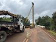 PR-439 Ponte do Rio das Cinzas em Santo Antônio da Platina - cravação de estacas das novas lajes de transferência