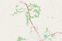 Mapa indicando local da obra de duplicação da PRC-466 entre Guarapuava e Palmeirinha