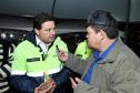 Evento de lançamento dos serviços de Pavimentação entre Ramilândia e São Roque, distrito de Santa Helena