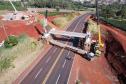 Lançamento de vigas em viadutos da PR-444, já concluído