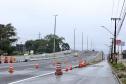 Viaduto da BR-376 em São José dos Pinhais com pista superior liberada