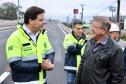Viaduto da BR-376 em São José dos Pinhais com pista superior liberada