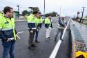Viaduto da BR-376 em São José dos Pinhais com pista superior liberada