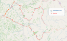 Mapa indicando a ponte e desvios