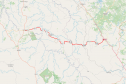 Mapa indicando trechos atendidos entre Manoel Ribas e Reserva