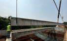 BR-469 lançamento de vigas da nova ponte sobre o Rio Tamanduá