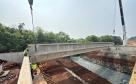 BR-469 lançamento de vigas da nova ponte sobre o Rio Tamanduá