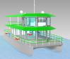 Anteprojeto de catamarã da Ilha do Mel - visão externa