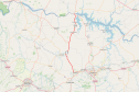 Mapa indicando trecho da PR-170 entre Rolândia e Porecatu