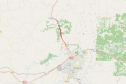 Mapa do trecho da PRC-466 entre Guarapuava e Palmeirinha