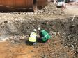 Atividades de arquéologo no canteiro de obras da Ponte de Guaratuba