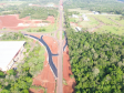 Vista áerea do desvio do aeroporto da BR-469