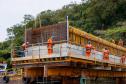 Obras da ponte de Guaratuba em outubro de 2024