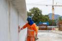 Obras da ponte de Guaratuba em outubro de 2024