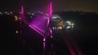 Ponte da Integração com iluminação especial para o Outubro Rosa