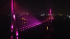 Ponte da Integração com iluminação especial para o Outubro Rosa