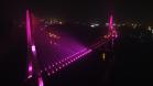 Ponte da Integração com iluminação especial para o Outubro Rosa