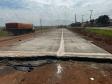 PR-180 em Quarto Centenário, início do novo pavimento de concreto