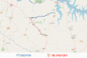 Mapa indicando localização da ponte e sugestão de desvio