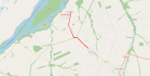 Mapa indicando estradas municipais em Marilena que serão pavimentadas