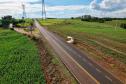 Obra de pavimentação da estrada entre Ramilândia e Santa Helena