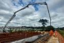 Obras do novo viaduto na duplicação da Rodovia dos Minérios