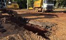 Serviços no entroncamento da Rua Indianópolis com a BR-469