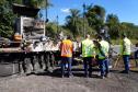 Comitiva DNIT e Goinfra em visita técnica à obra de restauração em concreto na PRC-280