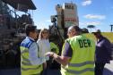 Comitiva DNIT e Goinfra em visita técnica à obra de restauração em concreto na PRC-280