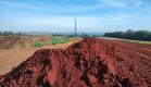 Terraplenagem na obra de restauração em concreto da PR-151 entre Ponta Grossa e Palmeira