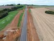 Terraplenagem na obra de restauração em concreto da PR-151 entre Ponta Grossa e Palmeira