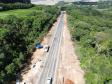 Terraplenagem na obra de restauração em concreto da PR-151 entre Ponta Grossa e Palmeira