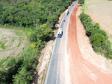 Terraplenagem na obra de restauração em concreto da PR-151 entre Ponta Grossa e Palmeira