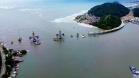Obras da Ponte de Guaratuba em agosto 2025