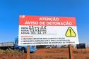 PR-445 entre Lerroville e Irerê, placa de aviso de detonação