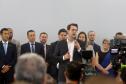 Governador Carlos Massa Ratinho Júnior dá posse ao secretário de Estado da Infrestrurura e Logística, Sandro Alex, e ao diretor do Departamento de Estradas e Rodagem (DER), João Alfredo zampieri  -  Curitiba, 13/02/2019  -  Foto: Jaelson Lucas/ANPr