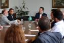 Reunião do governador Carlos Massa Ratinho Junior com a ministra de Indústria e Comércio do Paraguai, Liz Cramer; o governador do Departamento de Misiones, Carlos Arrechea Ortíz; o cônsul-geral do Paraguai no Brasil, Carlos José Fleitas Rodriguez, e empresários.  -  Curitiba, 14/02/2019  -  Foto: Gilson Abreu/ANPr