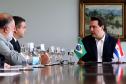 Reunião do governador Carlos Massa Ratinho Junior com a ministra de Indústria e Comércio do Paraguai, Liz Cramer; o governador do Departamento de Misiones, Carlos Arrechea Ortíz; o cônsul-geral do Paraguai no Brasil, Carlos José Fleitas Rodriguez, e empresários.  -  Curitiba, 14/02/2019  -  Foto: Gilson Abreu/ANPr