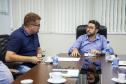 A relação do Porto de Paranaguá com a cidade foi tema de uma reunião entre o diretor dos Portos do Paraná, Luiz Fernando Garcia, e o prefeito Marcelo Roque, nesta sexta-feira (15). O encontro faz parte dos esforços da nova gestão em contribuir com o desenvolvimento do município e aproximar a comunidade da atividade portuária. Foto:Claudio Neves/APPA