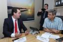 O governador Carlos Massa Ratinho Junior e o secretário de Infraestrutura e Logística, Sandro Alex, levaram nesta quarta-feira (20) ao Secretário Nacional de Transportes Terrestres, Jamil Megid Junior, a proposta de inclusão das rodovias PR-092 (Norte Pioneiro), PR-323 (Noroeste), PR-280 (Sudoeste), além da ligação entre Campo Mourão e Guarapuava, no pacote de concessões do governo federal. A reunião do grupo de trabalho aconteceu em Brasília. Foto: Rodrigo Felix Leal/ANPr