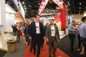 O governador Carlos Massa Ratinho Júnior esteve nesta terça-feira (19) na Intermodal South America 2019, maior feira do setor de logística e comércio exterior da América Latina, onde o Estado está presente com um estande dos Portos do Paraná.  -  São Paulo, 19/03/2019  -  Foto: Rodrigo Félix Leal/ANPr
