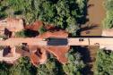 O Departamento de Estradas de Rodagem do Paraná (DER-PR) vai liberar na manhã deste sábado (30) o tráfego sobre a ponte do Rio da Anta, na PR-082. O trecho liga o município de Douradina à Santa Felicidade, distrito de Tapira, no Noroeste do Estado. O local estava totalmente interditado desde 7 de janeiro, quando parte do pavimento da cabeceira da ponte cedeu na altura do km 568 devido às chuvas.  -  Curitiba, 29/03/2019  -  Foto: Divulgação DER