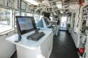 O navio Sirius (H-21), da Marinha do Brasil, está nas proximidades da Barra de Paranaguá para o levantamento hidrográfico que vai permitir a atualização de uma das Cartas Náuticas. Com o dados atualizados, a navegação ficará mais segura na região. Com mais segurança, também existem os ganhos operacionais nos Portos do Paraná. Foto: Claudio Neves/APPA