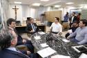 Governador carlos Massa Ratinho Junior durante encontro com o diretor - geral brasileiro da Itaipu Binacional, general Joaquin Silva e Luna  -  Foz do Iguaçu, 12/06/2019  -  Foto: Rodrigo Félix Leal/ANPr